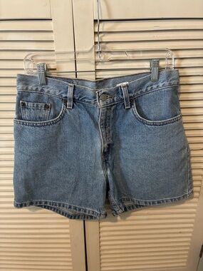 Levi's Light Blue High-Rise Denim Shorts